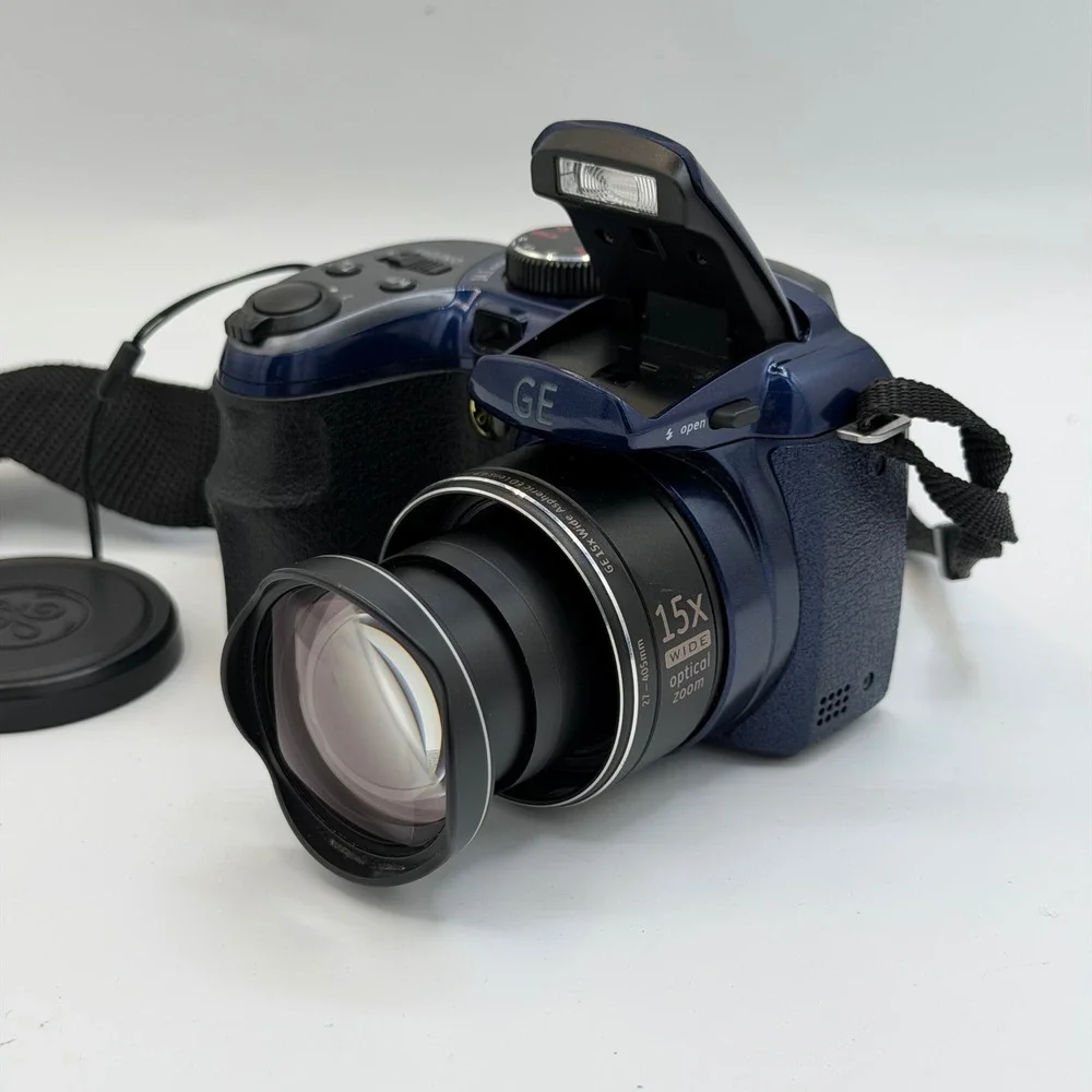 GE X5 Power Pro Series Blue‎ Digital Camera 14.1MP 15x Optical Zoom 1GB SD Card